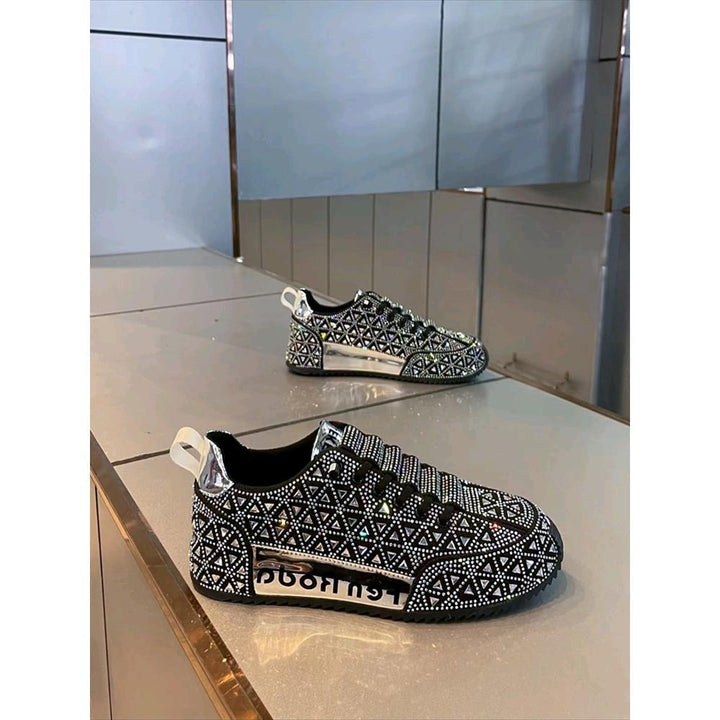 Men's Trendy Hot Diamond Shoes  Heightened Lightweight Casual Shoes with Unique Bag Bottom Design